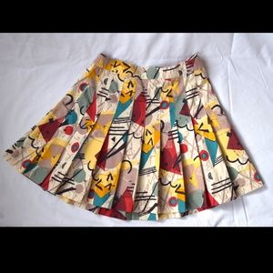 Abstract Print Vintage Prince Skirt